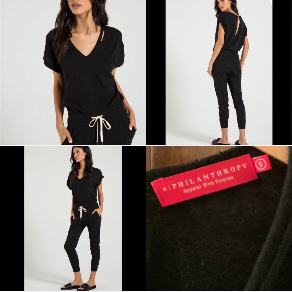 n:Philanthropy Black Cat Jumpsuit USA Made 🇺🇸 Small - Picture 11 of 13